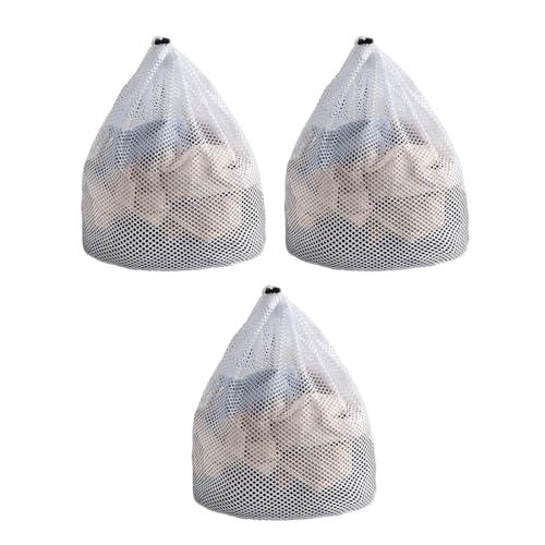 Paquete de 3 bolsas de para lavadora adecuadas para chaquetas ropa interior calcetines medias calcetines largos y ropa de bebé Bolsas para Ropa Delicada Malla Fina Bolsa de Lavadora(30 * 40cm)