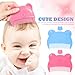 SEWACC 2pcs Baby Hair Combs Cute Bear Shape Plastic Baby Comb for Cradle Cap Removal Bath Brush for Newborns Toddlers