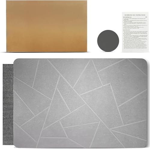 La Mejor Recopilación de Tapetes de piedra disponible en línea para comprar. 45 WEAGP Tapete de Baño Antideslizante, Tapete de Diatomita Secado Rápido en 30 Segundos Tapete para Baño Piedra Super Absorbente y Suave para Todo Hogar, 60cm x 39cm (Arcadia...