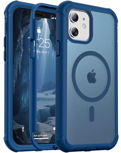 jaroco Magnetic for iPhone 12/12 Pro Case Heavy Duty Protection Deep Blue