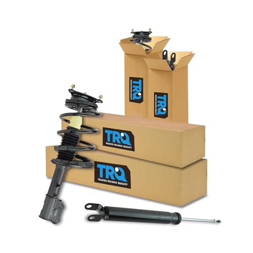 Image of TRQ Front and Rear Complete Strut Assembly & Shock Absorber Kit Complete Strut & Coil Spring Assembly Compatible with 2007-2010 Hyundai Elantra
