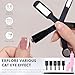 Nail Polish Magnet, 6-in-1 Cat Eye Magnet Kit for Nails, 3-in-1 Nail Polish Magnet Nail Art Tools with 5 Magic Design Plates, For Home DIY & Salon Use, Create Salon Looks Easily (Pink)