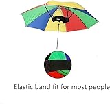 Voarge Head Umbrella Hats, Umbrella with Elastic Band Fishing Umbrella Hat for Adults Kids Folding Umbrella Hat for Outdoor Golf Camping Gardening Festival, Diameter 53cm - Image 3