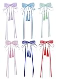 6pcs Bows Hair Clips Chinese Ribbon Hanfu Hair Accessories for Teens Girls Gifts