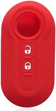 for Fiat Ottimo Viaggio Siena Topolino Tipo Key Shell Case Silicone Car Key Case Red