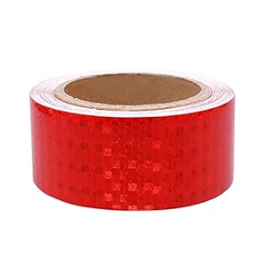 Trsnzul Reflektorband Selbstklebend 1 Rolle Rot Reflektorband Warnklebeband Reflektierendes Klebeband Selbstklebende Sicherheitsband Sicherheit Warnklebeband für Fahrzeuge Autos Anhänger 5cm x 10m