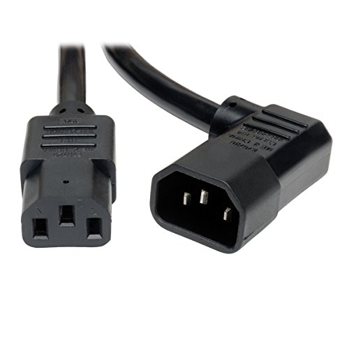 Tripp Lite 10ft Power Cord Extension Cable Right Angle C14 to C13 Heavy Duty 15A 14AWG 10' - Power cable - IEC 320 EN 60320 C14 