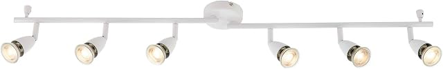 Saxby Amalfi 50W 6 Light Gloss White Decorative Commercial Domestic Adjustable Spotlight Bar