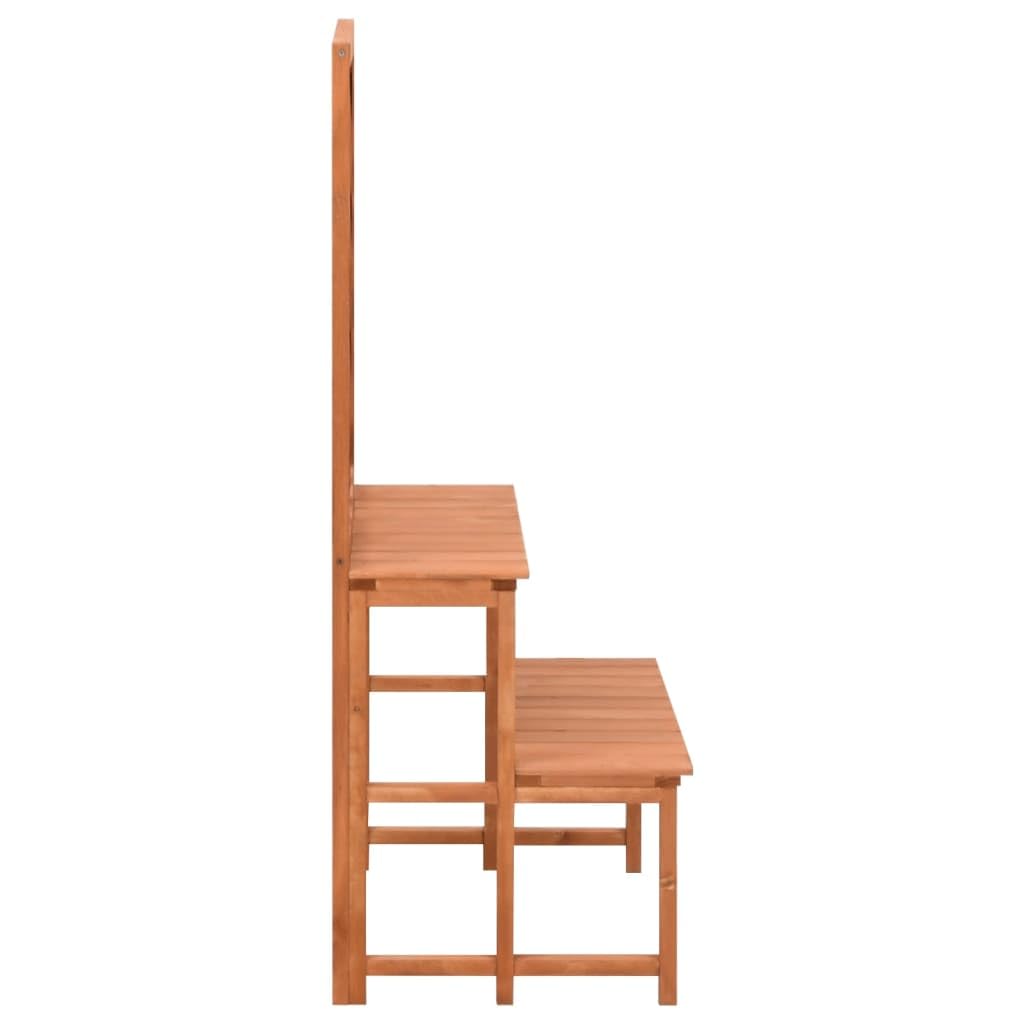 Pflanzentreppe mit Rankgitter 70x42x115 cm aus massivem Tannenholz, wetterfestes Gartenregal, Balkon, Terrasse, Indoor Outdoor, platzsparendes Pflanzregal für Blumen, Kräuter, Bonsai