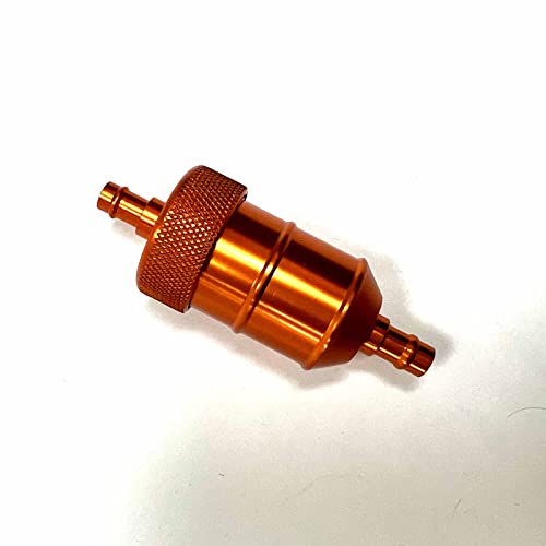 In-line Aluminum Fuel Filter - 1/4\" OD & .14\" ID - GOLD - Fits Scooters, Motorcycles, ATVs, Dirt Bikes, Go Karts, Dune Buggies, & More! [4021A3] - Thumbnail 3
