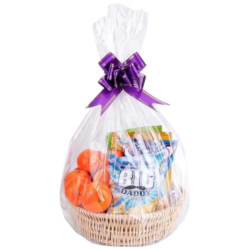 Awpeye Cellophane Bags 25 Pack Clear 9x12 Inch Gift Wrap for Mugs Wine Bottles Small Baskets & More