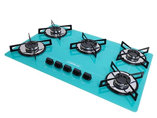 Cooktop 5 bocas Chamalux ultra chama verde água T.C BIVOLT 1 Cooktop 5 bocas Chamalux ultra chama verde água T.C BIVOLT