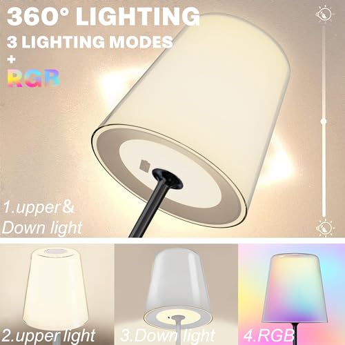 Lampada Da Tavolo Led Rgb Ricaricabile Staccabile - 6