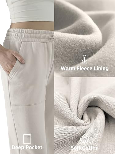 DITOK Baggy Sweatpants for Women High Waisted Soft Fleece Lining Sweatpants with Pockets Y2K Joggers Lounge Campus Outfits Charcoal