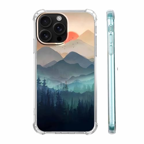 Coque iPhone 16 Pro Max souple motif montagne pour vos sorties et randonnées
