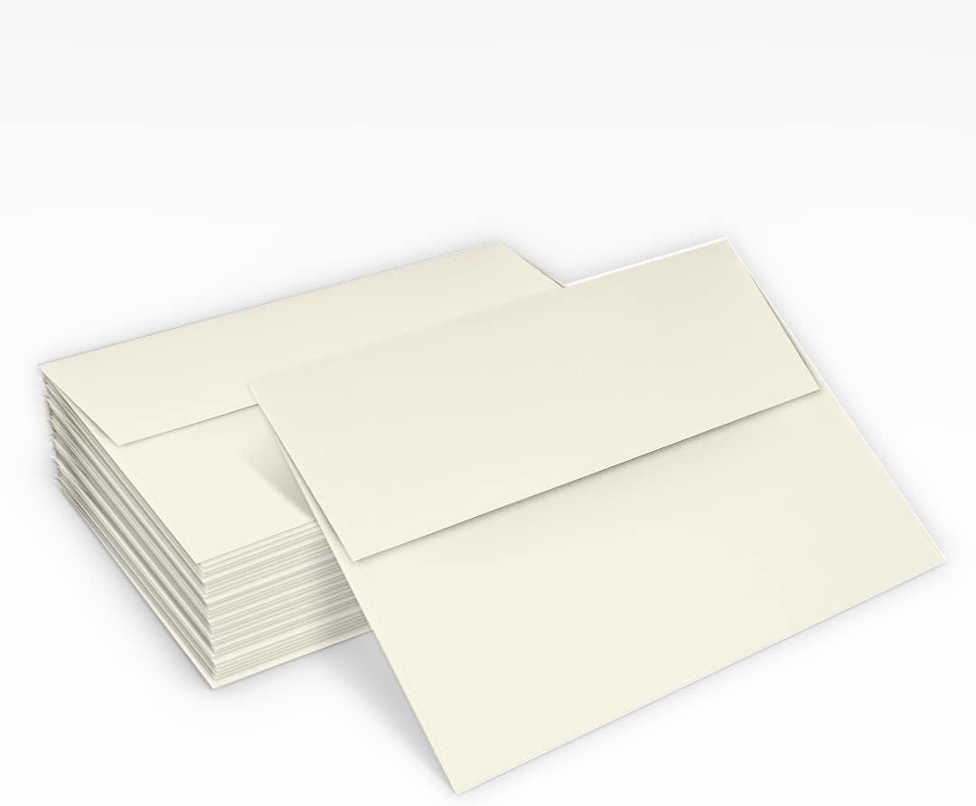 LUXPaper A2 Classic Linen Invitation Envelopes | 4 3/8" x 5 3/4" | Natural White | 70lb. Text | 50 Qty - Image 5