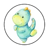 48 pcs Baby Dinosaur​​​​ Stickers Envelope Seals Labels Round Tags, Stamps Sticker for Gift Cards, E
