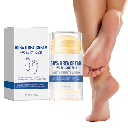 Crème à l'Urée 60%,Hydrating and Anti-Cracking Foot Cream,Crème de Soin pour Pieds,Stick Réparateur Anti-Crevasses,Crème pour les Pieds Secs et Fissurés,Creme Crevasse pour Les Pieds a L'urée