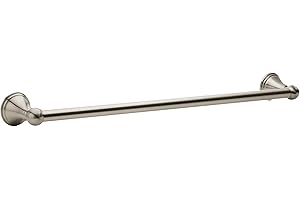 Moen Preston Collection Wall-Mounted Single Towel Bar in Brushed Nickel (24 Inches for Bathroom)