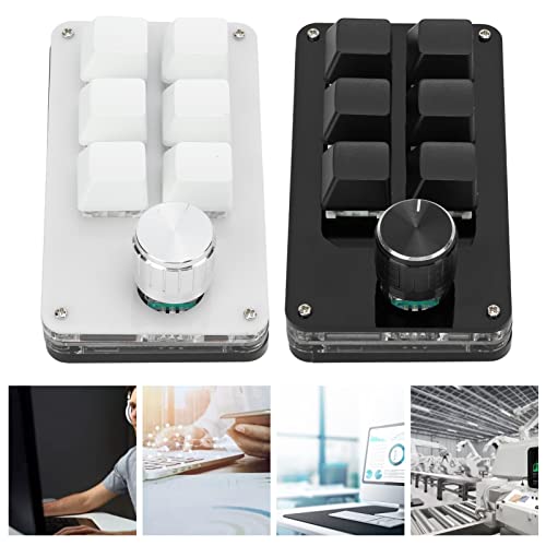 Clavier de jeu blanc compact à 6 touches pour un bureau épuré et moderne - 2