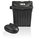 Swell UK Pond Filter Box Premium 10,000 & 2,000 L/H Pump with Strainer Casing | Includes 11w UV Clarifier for Greenwater & Algae | Biological & Mechanical Media and Built in Cleaning Mechanism