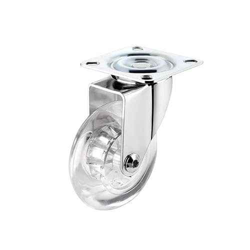 Mxxdmopd A 4 Pieces/Lot Inch Transparent Wheel Furniture Display Cabinet Silent Rubber Universal Pulley Swivel Caster(A)