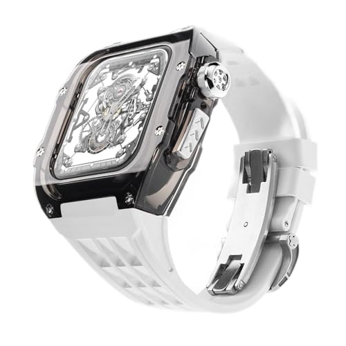 Boîtier transparent antichoc et bracelet en caoutchouc pour montre 45mm