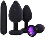 4PCS A'mal Pl'ugs Silicone Toys Erotic Games Role Play Jeweled Stimulator Toys for Men and Women Silicon Anales Set