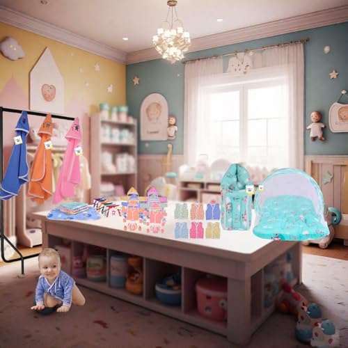 Image of Toddylon Newborn Baby Essentials Kit 53 Items Combo Set | New Born Baby Set 0-6 Months | Hospital Kit Baby Combo Pack for Boys & Girls | Maternity Hospital Bag Kit | Soft Cotton New Born Baby Clothes