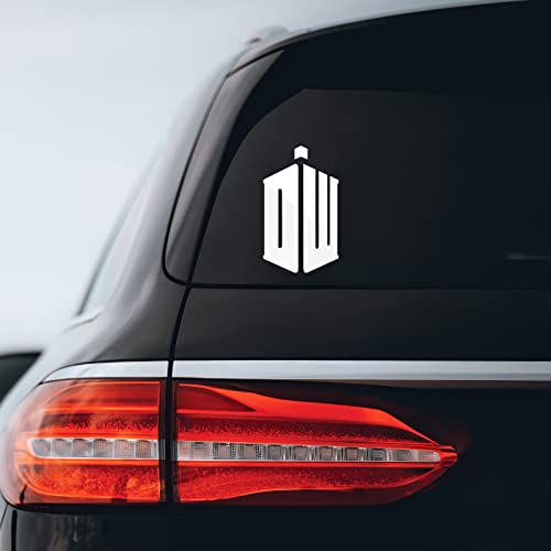 Dw Police Box Sticker Decal Notebook Car Laptop 3.5" X 6" (White) #TOP18