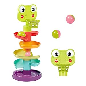 5 laag bal drop and roll wervelende toren babyspeelgoed, marmeren run speelgoed, peuter vroege ontwikkeling en educatief…