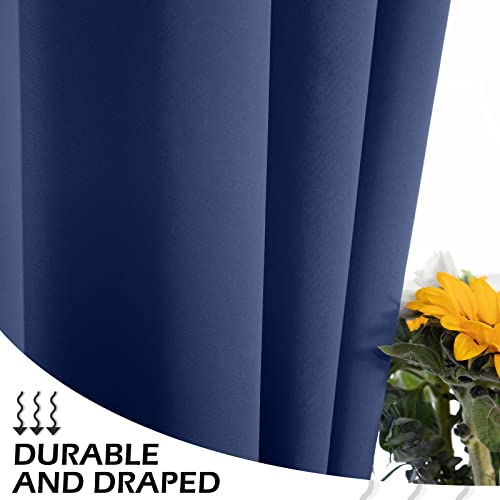 MYSKY HOME Sliding Door Curtains for Living Room, Grommet Blackout Curtain for Bedroom, Patio Thick Vertical Blinds Privacy Thermal Insulated Room Divider Curtains, 1 Panel, 100 x 84 Inch, Navy