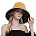 Chapeau de Soleil de Protection Solaire extérieur pour Femmes Tout Match attaché Double Face Grand Chapeau de Soleil à Bords Cowboy Adulte