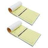 HOMSFOU 2pezzi Libro delle Fatture con Modulo d Ordine da Blocco d Ordine al Dettaglio e Registro degli Ordini Stampati Registro delle Ricevute per Aziende