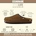 CUSHIONAIRE Lute Genuine Suede Leather Clogs for Women Indoor and Outdoor – Comfortable Slip On Womens Clogs with Cushioned Footbed, Brown 8