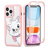 Pnakqil Coque pour Samsung Galaxy A53 5G 6,5', Protecteur d'écran intégré 360 degrés Protection Etui Silicone TPU Gel et PC Rigide Antichoc Housse avec Motif Mignon, Chat 2