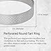 de Buyer Perforated Round Tart Ring - 3” Diameter, 0.8” Height - Perfect for Baking Beautifully Crisp Tarts - Easy to Use & Clean - Made in France