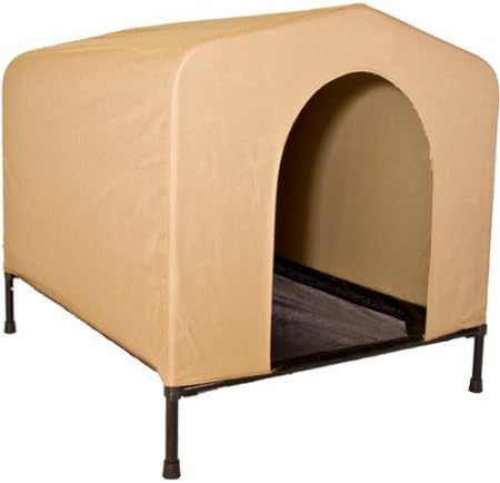 PortablePET HoundHouse Large Khaki Elevated Dog House, Large
