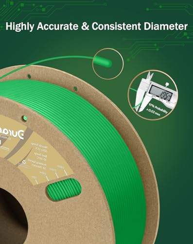 Image of DURAMIC 3D PLA Filament Basic for 3D Printer Neatly Wound Easy Printing | 3D Printing Filament 1.75mm, Dimensional Accuracy + /- 0.02 mm, Fit Most FDM 3D Printers 1KG PLA Green