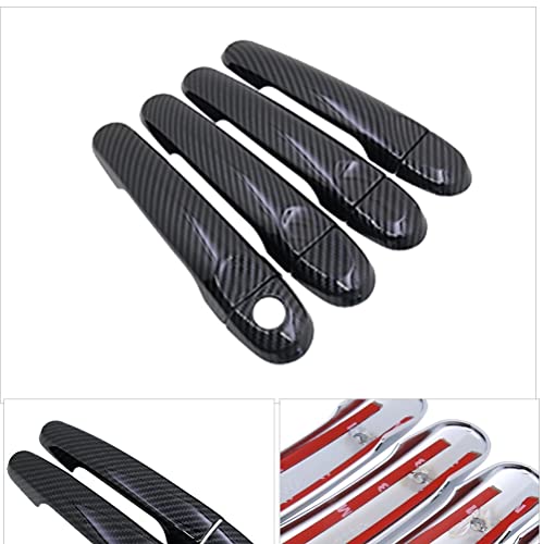 Cubierta de manija de puerta exterior para Nissan Micra K13 2011-2019 negra brillante de 1 botón 4