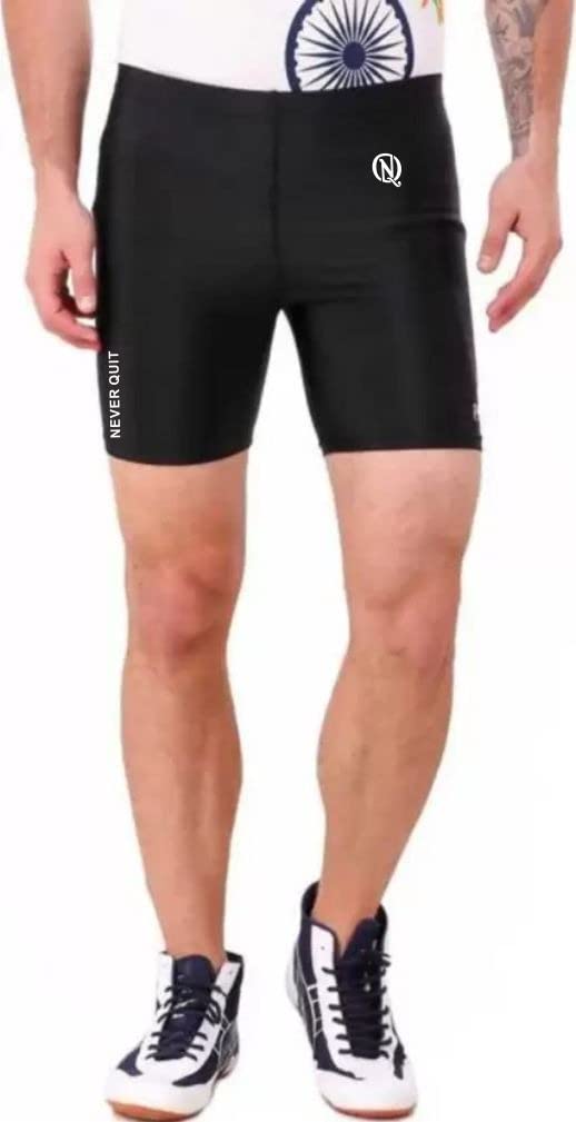NEVER QUIT Compression Men's Shorts Tights Skins for Gym, Running, Cycling, Swimming, Basketball, Cricket, Yoga, Football, Tennis, Badminton & More-picture-37