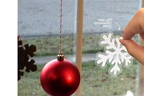 R N' D Christmas Snowflakes Window Clings- White Winter Snowflakes Sticker Decorations - 81 Stickers #TOP2