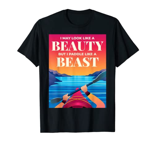 Remando Belleza Divertido Kayak Kayak Kayaker Mujeres Camiseta