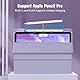 Fintie Hybrid Hülle für iPad Air 11 Zoll M3 2025/ M2 2024, iPad Air 5/4 Gen (2022/2020) 10,9 Zoll mit Stifthalter - Stoßfeste Schutzhülle mit transparenter Hartschale auf der Rückseite, Pastellviolett