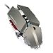Runsen Adjustable Length Gaming Mouse 4000 DPI 10 Buttons Optical Wired Professional Mechanical Game Mice Support Macro Programming(RGB Led lights) (Gray)