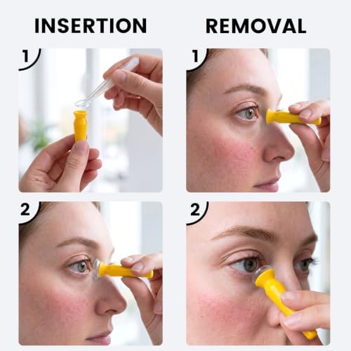 [12 Pack] Yellow Scleral Lens Inserter & Remover Tool – Ventless Contact Lens Applicator for Hard/RGP Lenses, Scleral Lenses & Prosthetic Eyes – Reusable Silicone Suction Plunger with Travel Case — 사진 4