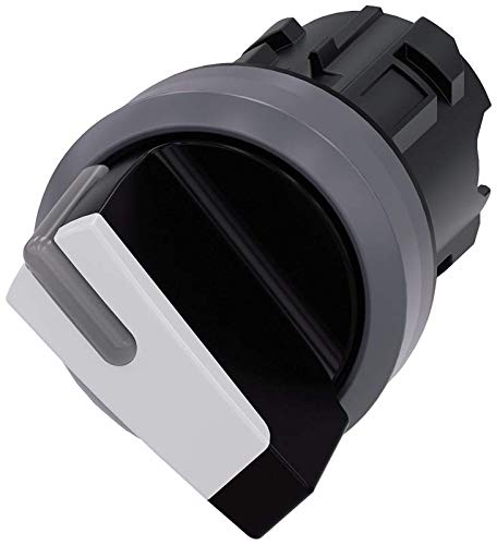 Siemens 3SU10322BC600AA0 sélecteur noir 22 mm plastique et métal mat