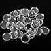 Afcabakila 300PCS 19mm Clear Plastic Round Coin Capsules, Coin Holder Cases with Foam Gaskets, Transparent Coins Storage Container Box for Collectors