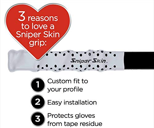 SNIPER SKIN Lacrosse Grips - Waterproof Replacement Grip Wrap - Perfect Team Swag- Easy to Install, Strong Sports Grip- White Shadow - Thumbnail 3