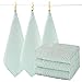 Asciugamani Viso-Mani Fibra Salviette Mani per Ospite Asciugamano Bambini Morbidi per Neonati Lavette Bagno Viso 34 X 34 cm , Set of 6, Grigio